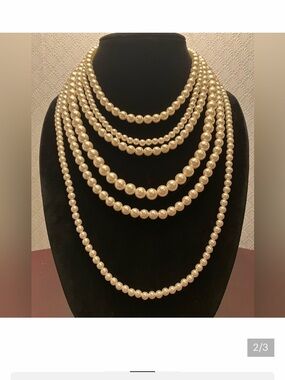 New Classic Multi-Strand Pearl Necklace. So Gorgeous.